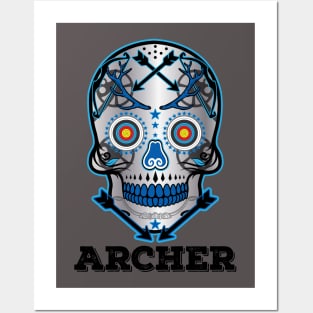 Archery Sugar Skull Posters and Art
